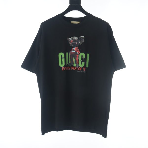 Gucci cartoon portrait letter print short-sleeved T-shirt