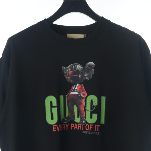 Gucci cartoon portrait letter print short-sleeved T-shirt - Image 3
