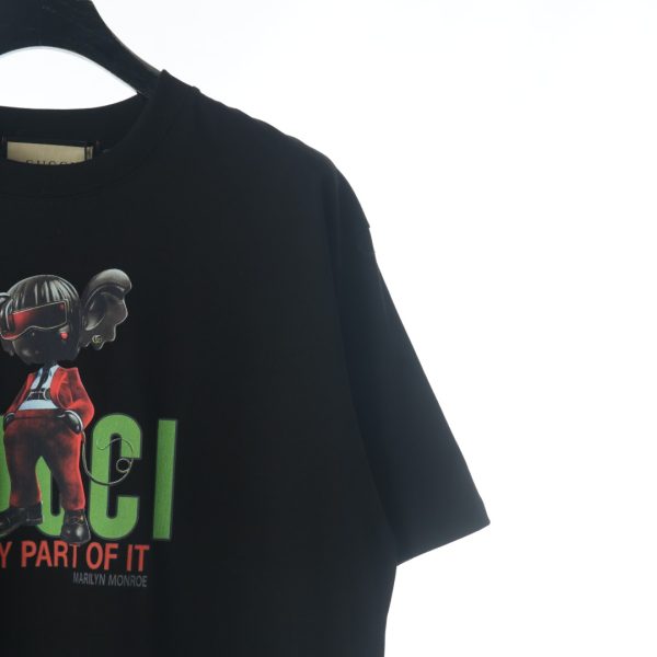 Gucci cartoon portrait letter print short-sleeved T-shirt - Image 4