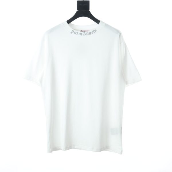 Palm Angels 22ss reflective logo and hot beads coconut tree beach short-sleeved T-shirt