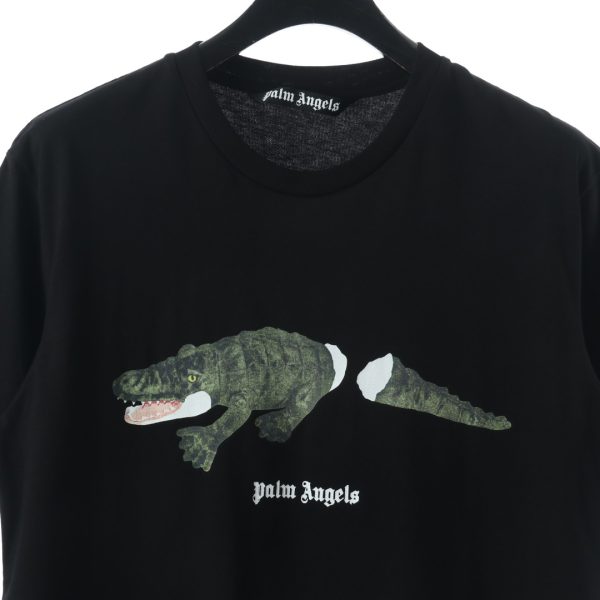 Palm Angels 2020ss broken tail crocodile loose short-sleeved T-shirt - Image 3