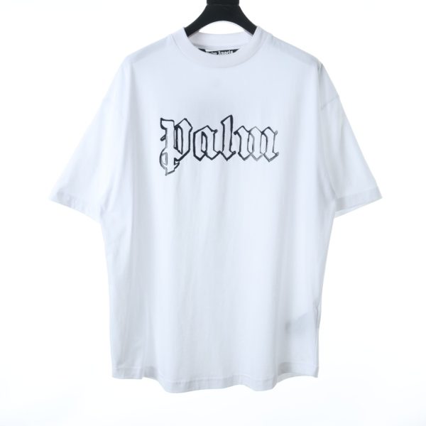PALM ANGELS 21SS Hand Drawn Sketch Alphabet Print Short Sleeves