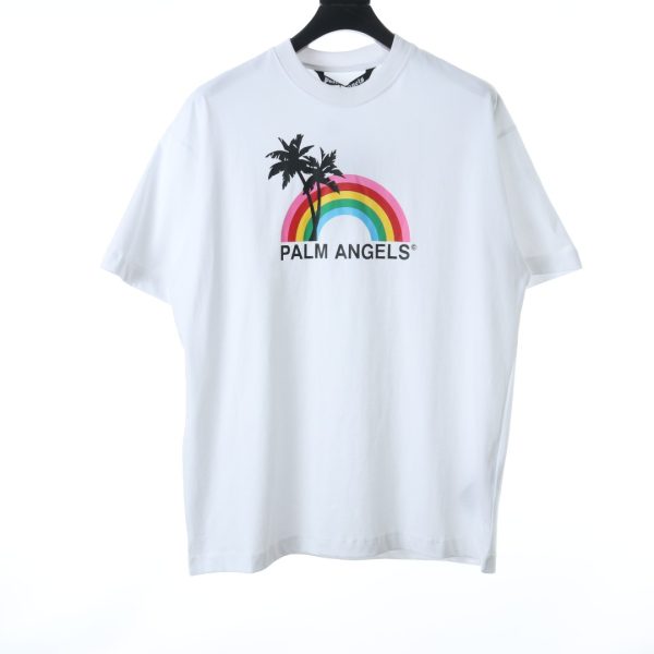PALM ANGELS 21SS Rainbow coconut print short sleeves