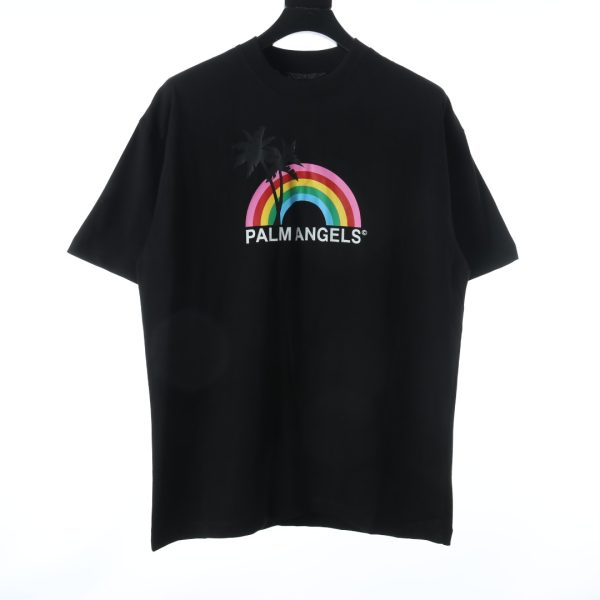 PALM ANGELS 21SS Rainbow coconut print short sleeves