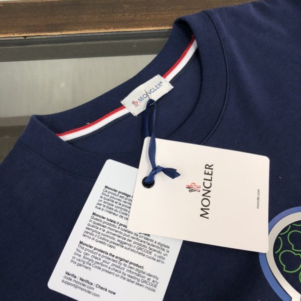 MONCLER Mengkou 2023 new listing counter series cotton T-shirt - Image 5