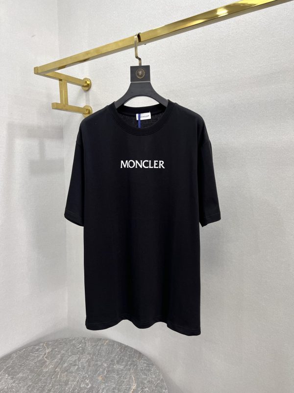 Hot selling new on 【Pure original product】【Top original replica】 - Moncler & Moncler-23ss summer new heavy industry foaming process printing brand icon and letter logo decoration embellishment, Round neck short-sleeved T-shirt, unisex
