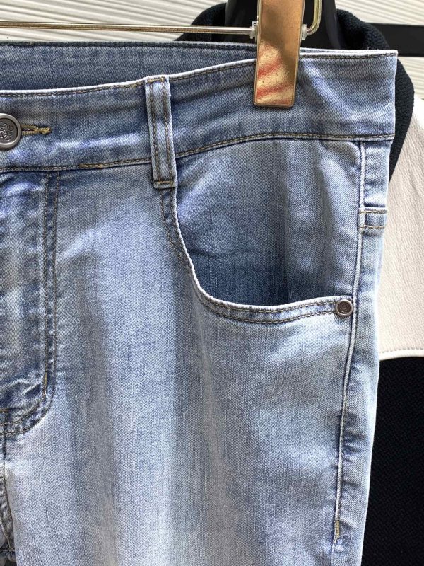 Loewe, 2023 spring new product, available at counters at the same time, original order hard goods, fashionable and casual washed stretch jeans - Image 4