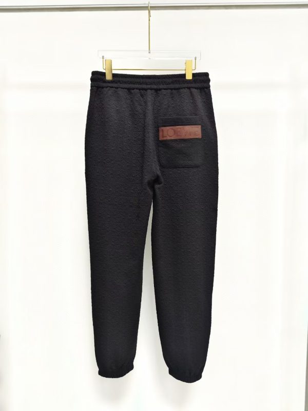 23SS spring and summer new Loewe drawstring casual pants exclusive for specific dark pattern embossed fabric thin section comfortable and breathable