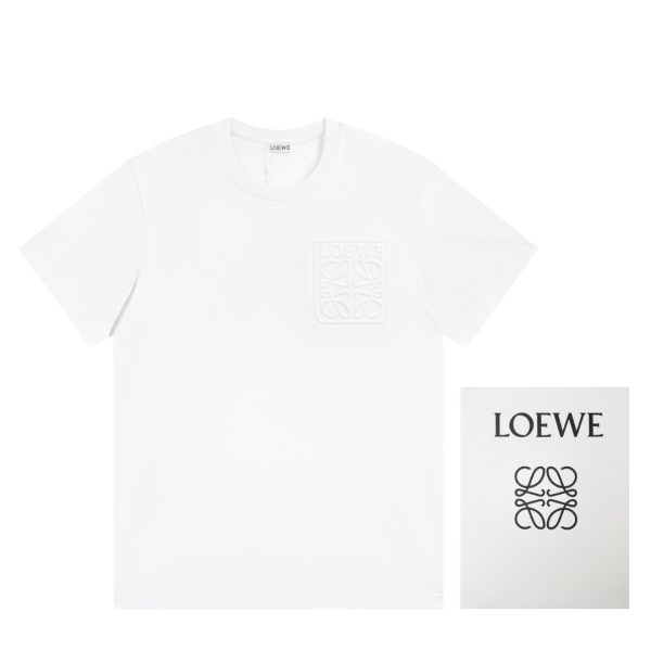 LOEWE / neon embroidery fluorescent powder short-sleeved T-shirt The effect of spraying monkeys on the chest is very recognizable   Each needle and thread is fine. Japanese Tajima embroidery machine hollow embroidery. This embroidery has a super three-dimensional effect and a density of more than 40,000 needles. - Image 11