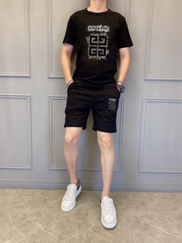 [LOEWE] 2023 new men's short-sleeved shorts suit