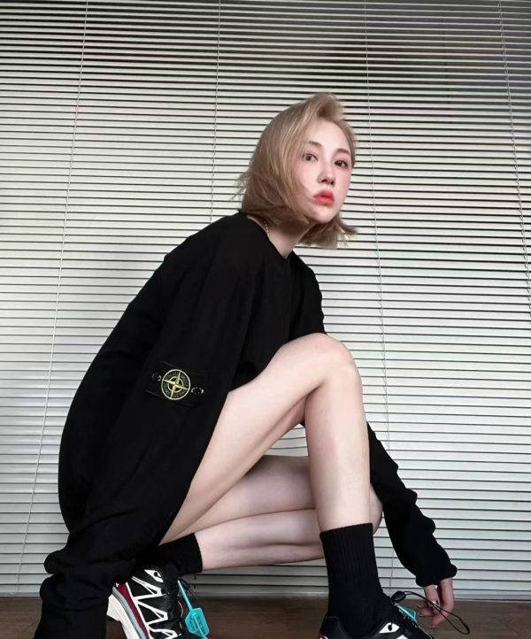 STONE ISLAND Stone Island official website synchronous round neck long-sleeved armband sweater - Image 2