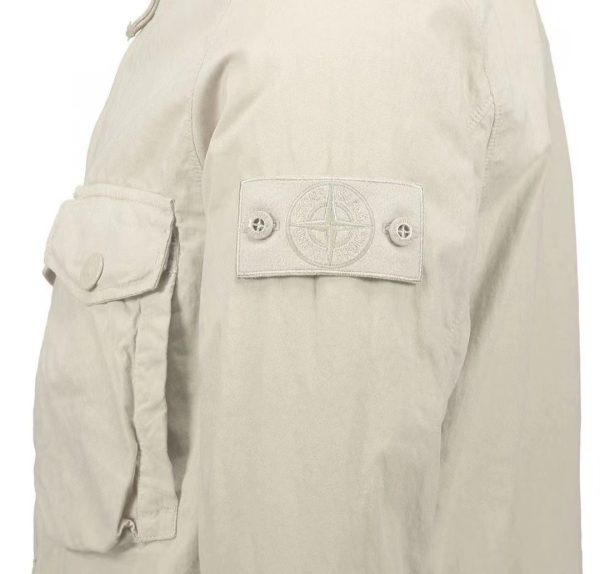 STONE ISLANDS Stone Island ISLANDS Side Badge Ghost Shirt Zipper Jacket Jacket Multi-Pocket Jacket - Image 4