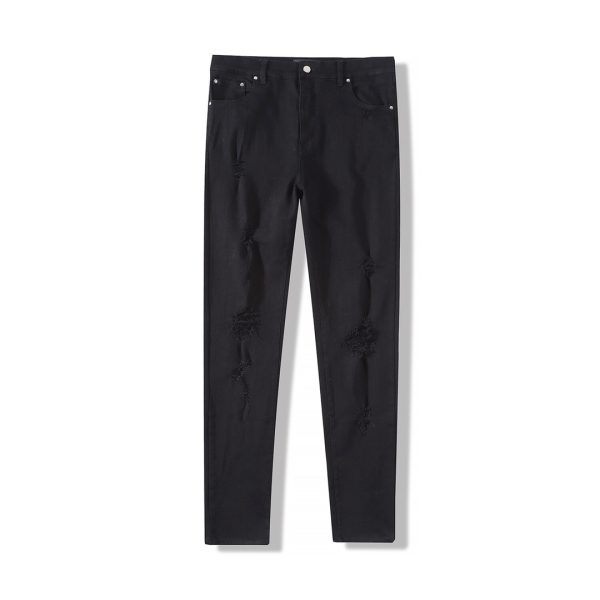 Amiri 22ss washed and ripped stretch-denim jeans