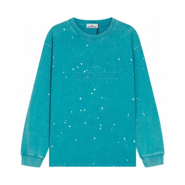 STONE ISLAND Stone Island, 22SS latest autumn and winter new splash-ink tie-dye T-shirt, the most high-end T-shirt series of Stone Island, featuring decolorization OVD treatment - Image 2