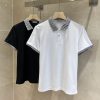 Dior spring and summer fashion short-sleeved mercerized pearl cotton polo POLO shirt