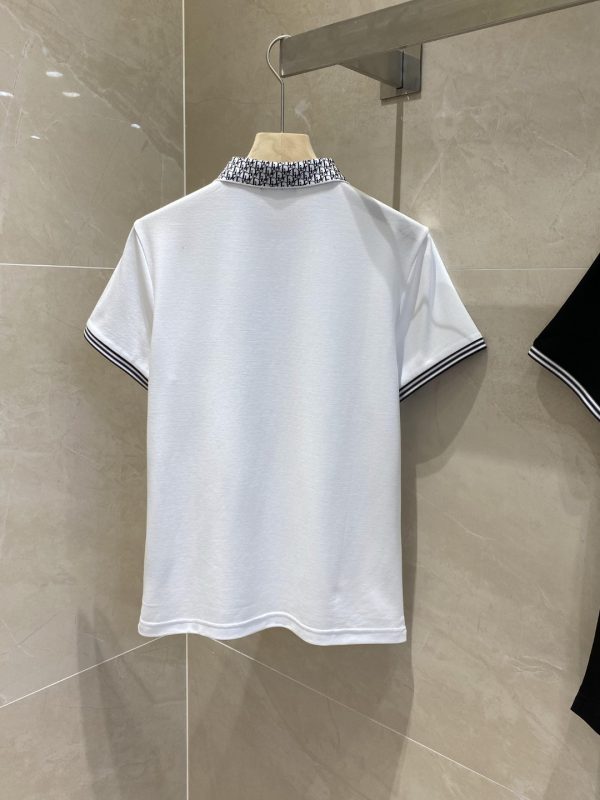 Dior spring and summer fashion short-sleeved mercerized pearl cotton polo POLO shirt - Image 6