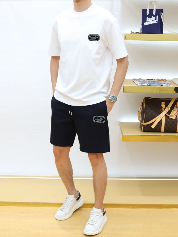 Brand [DIOR] 2023 new men's short-sleeved shorts suit! Synchronous sales on the official website! High-end version on the market