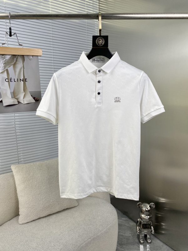 Dior 2023 spring and summer new style Men's lapel POLO series Casual custom weaving and dyeing models High-end orders from foreign trade companies Advanced custom-made three-dimensional jacquard fabrics Neckline jacquard