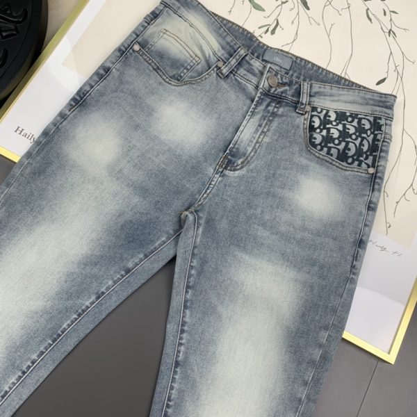 Dior 2023 spring and summer new denim products, high-quality original orders, heavy-duty washed jeans - Image 4