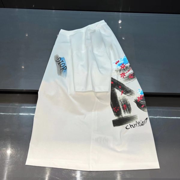 Dior 2023 spring and summer chri*tian di*r atelier print logo silhouette short-sleeved T-shirt - Image 4