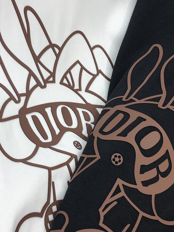 ??Dior ?️Wear more than 200 catties 2023SS spring and summer new short-sleeved T-shirt, available at the counter simultaneously, imported pure cotton fabric for customers, comfortable and breathable - Image 8