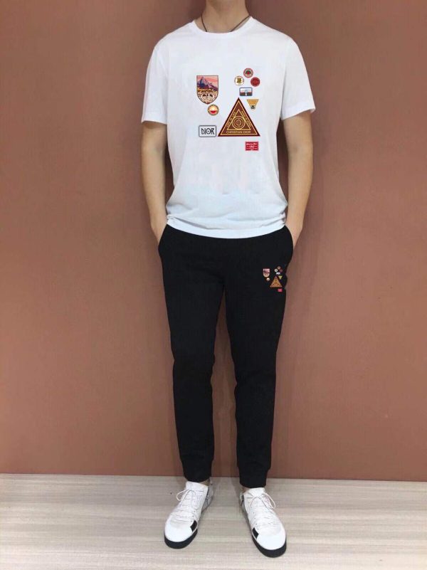 [DIOR] (Fat Gospel) 2023 official website of the same style. World-renowned luxury brand. Summer men's (double mercerized) high-quality ? goods set