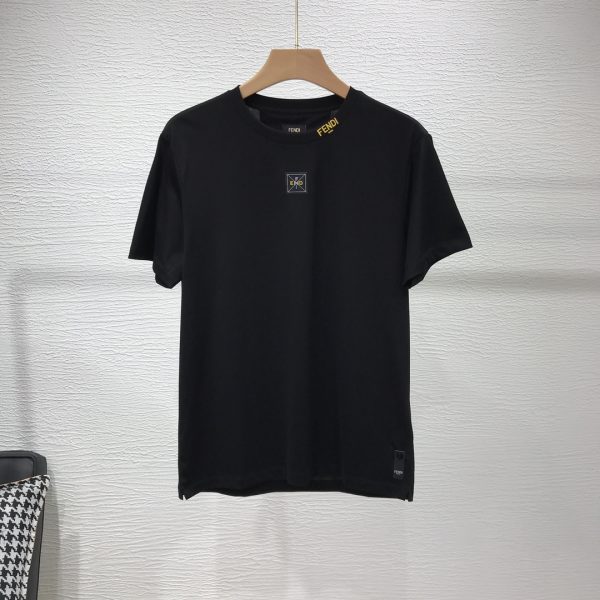 Fendi2023 spring and summer new product three-dimensional 3D effect letter short-sleeved T-shirt; - Image 4
