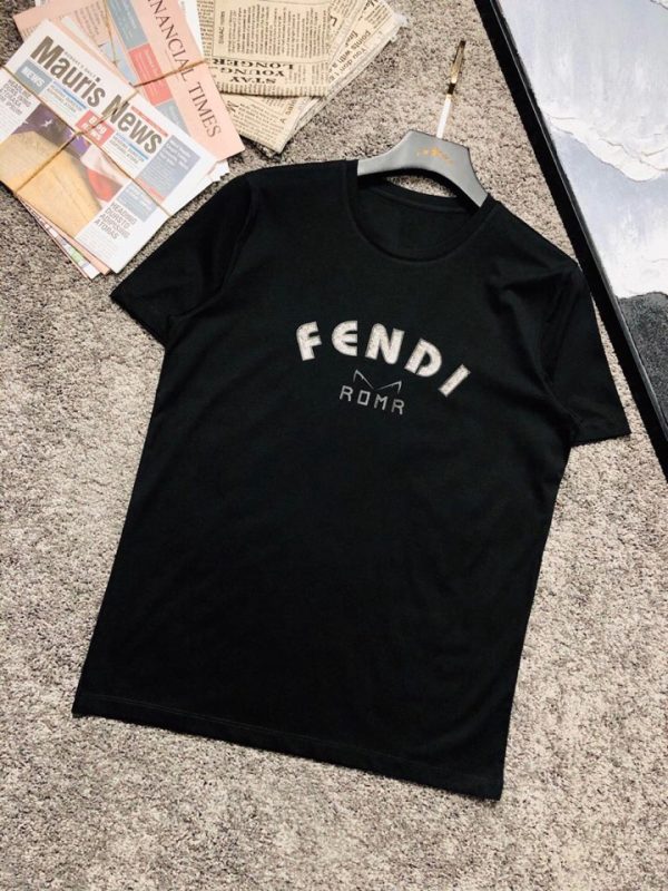 Fendi* original single quality 2023 latest men's short-sleeved T-shirt selected counter custom-made top