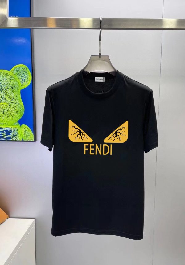 Brand [FENDI] (Fat Gospel) original single men's casual short-sleeved T-shirt, 2023 spring and summer new product, customized top logo craft on the chest - Image 6