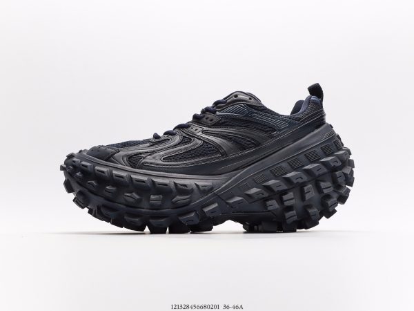 BALENCIAGA Defender Rubber Platform Sneakers Defender series low-top tank track tire type off-road outdoor outdoor heightened thick-soled casual sports jogging shoes