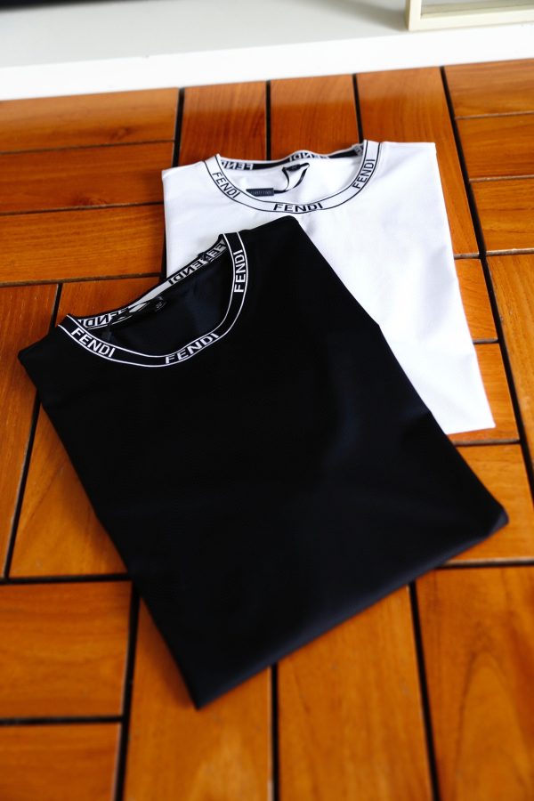 Fendi2023 spring new product ?fashionable classic round neck short sleeves ?advanced custom versatile style anyone can easily control using high-end top custom fabrics