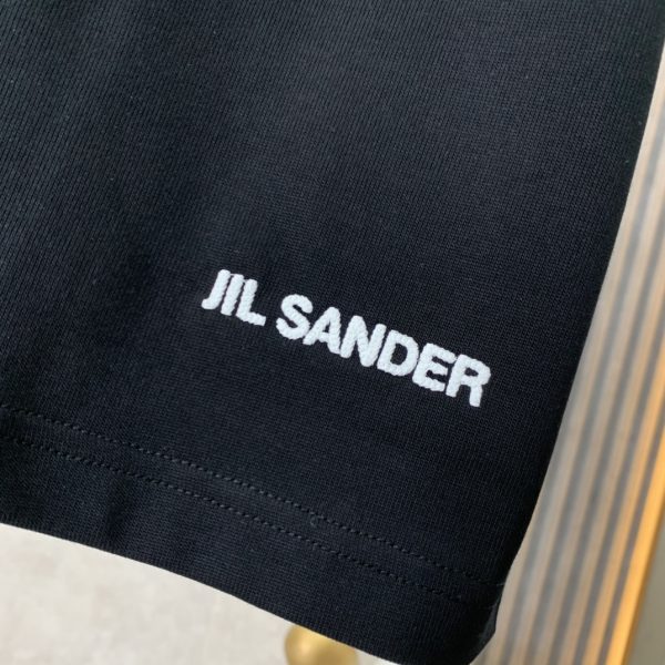JIL Sander 2023 summer new drop-shoulder profile short-sleeved T-shirt, jacquard logo on the chassis, imported machine blessing, embroidery is exquisite and three-dimensional - Image 12