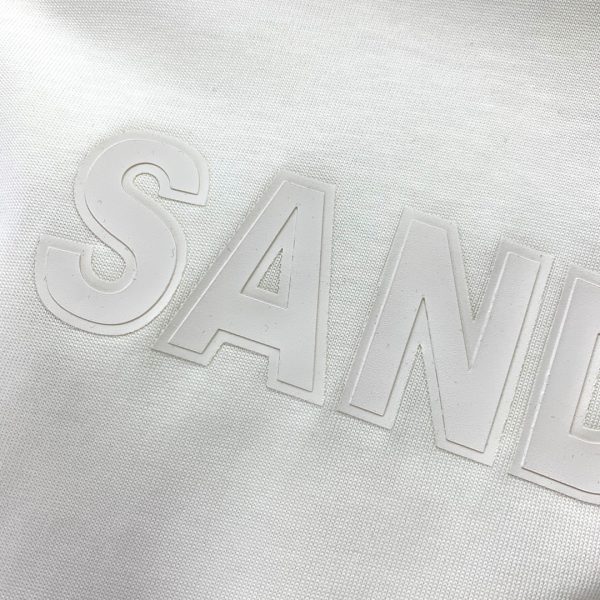 JIL Sander 2023 summer new drop-shoulder profile short-sleeved T-shirt, jacquard logo on the chassis, imported machine blessing, embroidery is exquisite and three-dimensional - Image 7