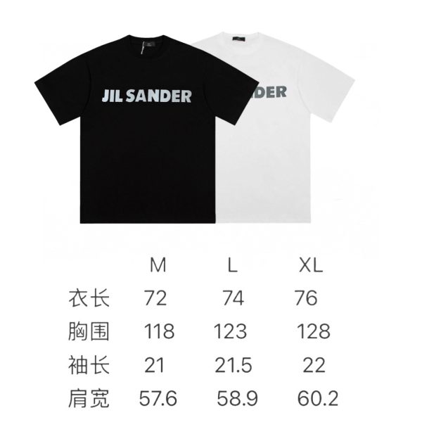 Arctertx/ Archeopteryx x JIL SANDER Joint Cooperation Reflective LOGO Casual Short Sleeves