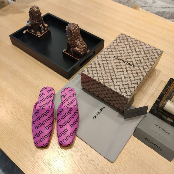 Balenciaga2023 (2023 official latest printed B-pattern magnet folding box packaging) Multi-color spring and summer beauty ? (Top version, exclusive release. Multi-color spring and summer beautiful products full of English thick-soled slippers