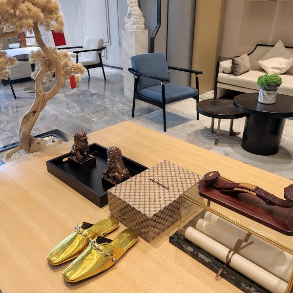 ? ? Balenciaga 2023 hit single (23 official latest printed B-pattern magnet folding box packaging) Multi-color spring and summer beauty ? (Top version, exclusive release.) Muller Square Toe Drag - Image 9