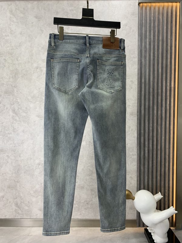 YSL 23 spring style high-elastic original single jeans, sold at the counter at the same time. - Image 3