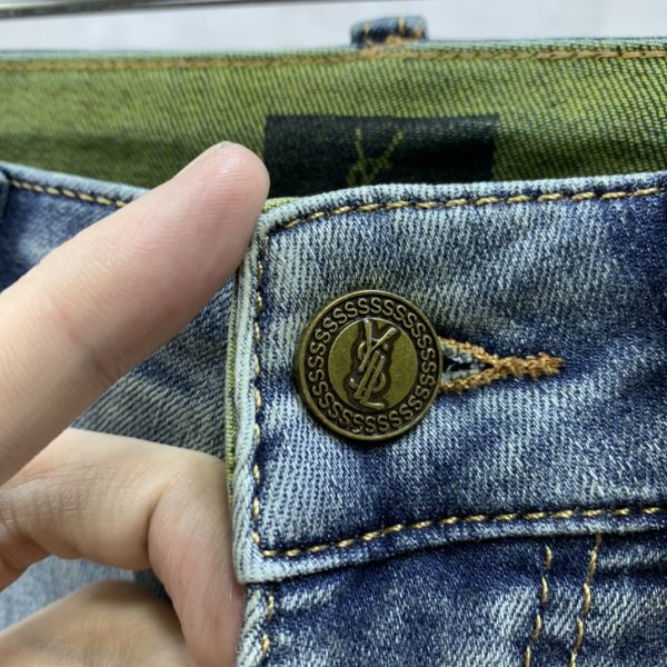 YSL 23 spring style high-elastic original single jeans, sold at the counter at the same time. - Image 5