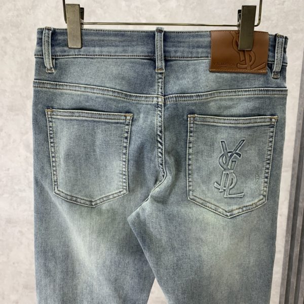 YSL 23 spring style high-elastic original single jeans, sold at the counter at the same time. - Image 8