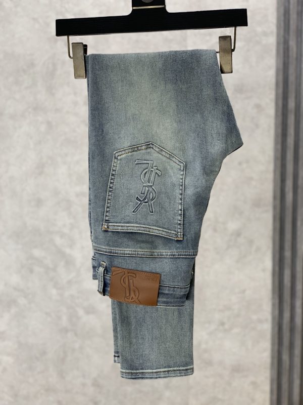 YSL 23 spring style high-elastic original single jeans, sold at the counter at the same time. - Image 10