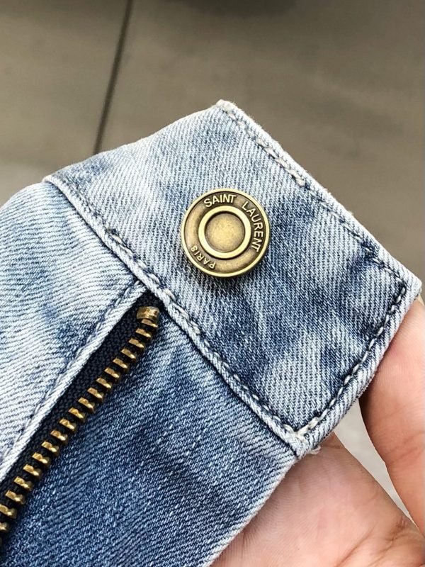 YSL Saint Laurent exclusively for early spring new men's slim-fit skinny jeans, official website synchronization, simple fashion, classic hot style✨✨high-end customization original order ruthless goods - Image 7
