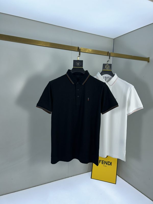 [YSL Saint Laurent] (Fat Man Gospel) 2023 official website with the same style. World-renowned luxury brand. Summer men's (double mercerized) high-quality ? suits are made of imported original fabrics, fashionable in the season, versatile and popular. Simple and elegant, precise lathe, let you walk in the peak of fashion. Size: M-5XL - Image 3