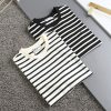 2023 summer round neck new 56032# YSL Saint Laurent men's T-shirt letter embroidery stripes exclusive custom imported cotton fabric