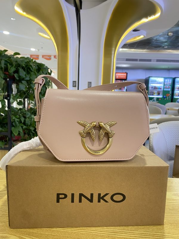 Pinko Spring And Summer New 2023 Women'S Bag One-Shoulder Messenger Bird Swallow Bag Pink