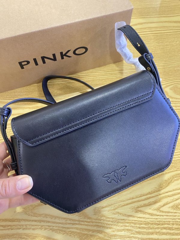 Pinko Spring And Summer New 2023 Women'S Bag One-Shoulder Messenger Bird Swallow Bag Blue - Image 4