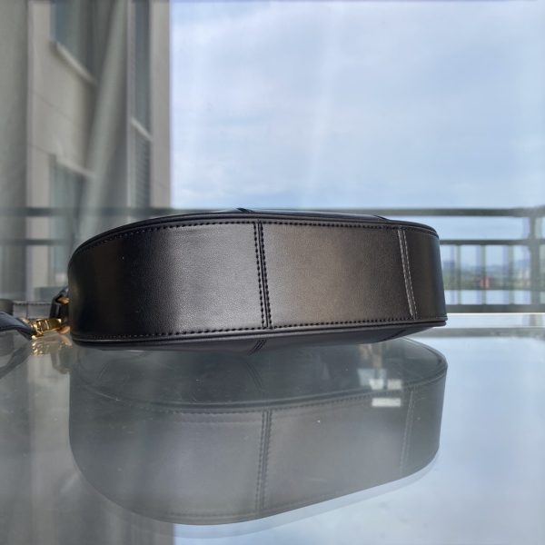 PINKO Swallow Bag Genuine Leather Women's Bag 2022 Spring and Summer New Leather Underarm Bag Half-Moon Single Shoulder Diagonal Handbag Black - Image 7