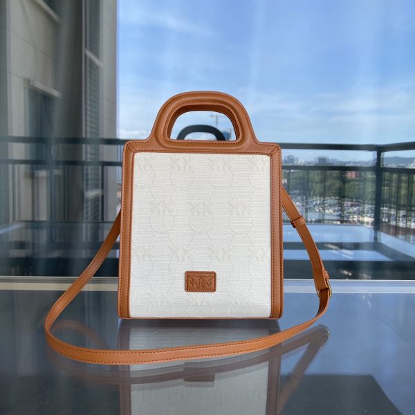 Pinko 2022 Spring And Summer New Fabric Printing Casual Handbag Tote Bag Bird Bag 1P22MVY7V3 B - Image 3