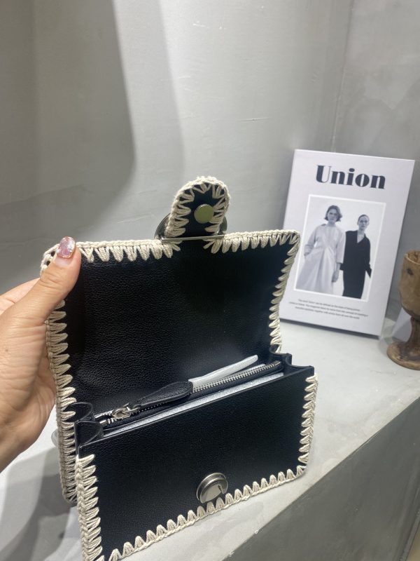Celebrities with the same style PINKO spring and summer new woven mini bird swallow bag 1P222DY6XY - Image 6