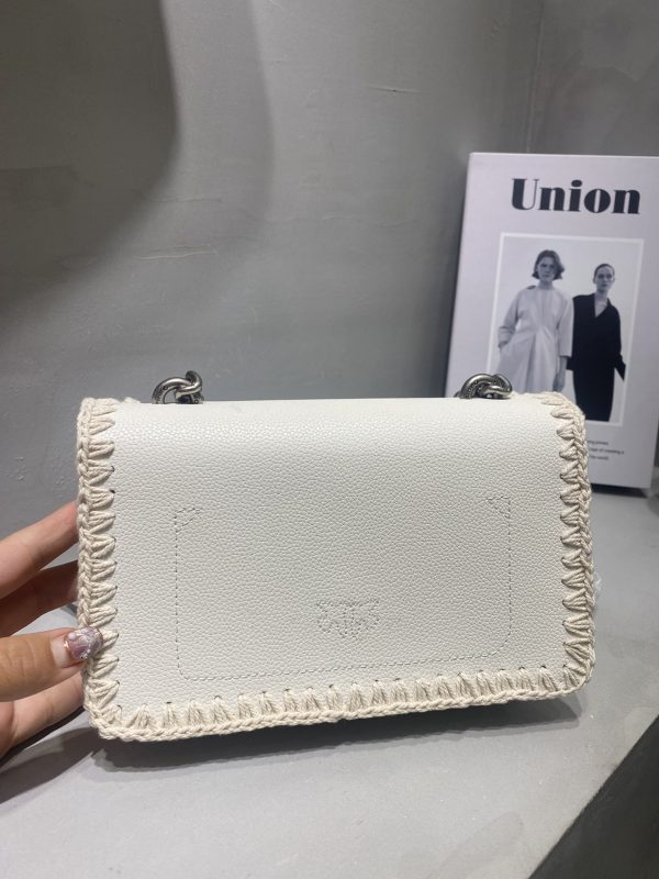 Celebrities with the same style PINKO spring and summer new woven mini bird swallow bag 1P222DY6XY C - Image 3