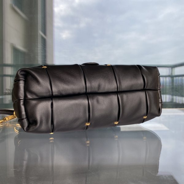 Pinko Plum Home Swallow Bag New Puff Pillow Bag One Shoulder Messenger Chain Bag Black - Image 7
